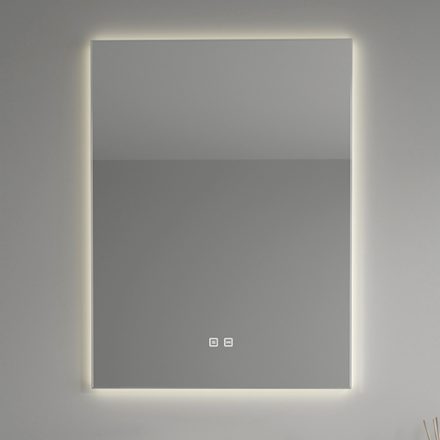 Welland Type-1VS LED tükör - fényerő + színhőfok állítás + páramentesítő + óra - 60 x 80 cm