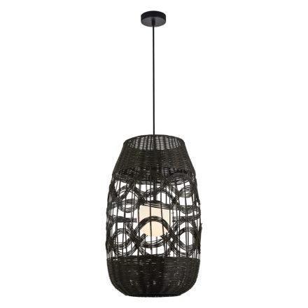 Rattan Black állítható exkluzív fekete függőlámpa 400mm (ML0355) 1xG9